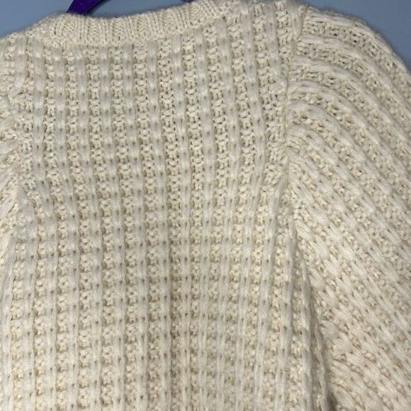 Shania Mote Andes Alpaca Blend Boxy Knit Sweater Cream Medium - Picture 5 of 5